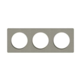 SCHNEIDER Odace Touch Plaque triple  Kvadrat perle avec liseré blanc - S520806KG