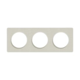 SCHNEIDER Odace Touch Plaque triple  Kvadrat craie avec liseré blanc - S520806KW