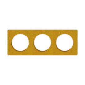 SCHNEIDER Odace Touch Plaque triple  Kvadrat ocre avec liseré blanc - S520806KY