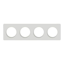 plaque quadruple blanc SCHNEIDER Odace Touch