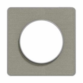 SCHNEIDER Odace Touch Plaque simple Kvadrat perle avec liseré aluminium - S530802KG