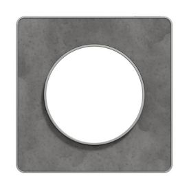 SCHNEIDER Odace Touch Plaque simple ardoise avec liseré aluminium - S530802V