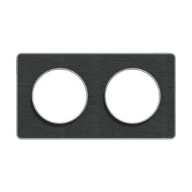 SCHNEIDER Odace Touch Plaque double Kvadrat ombre avec liseré aluminium - S530804KB