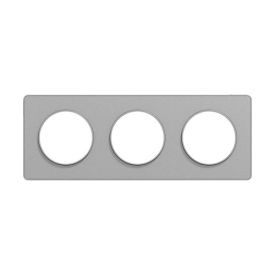 SCHNEIDER Odace Touch Plaque triple  aluminium - S530806