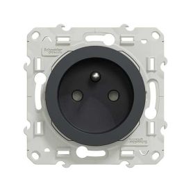 SCHNEIDER Odace Prise de courant 2P+T pour rénovation anthracite - S540049