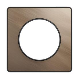 SCHNEIDER Odace Touch Plaque simple bronze brossé avec liseré anthracite - S540802L