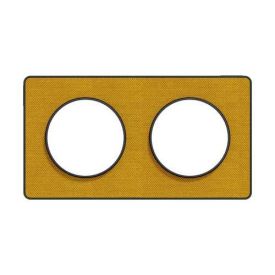 SCHNEIDER Odace Touch Plaque double Kvadrat ocre avec liseré anthracite - S540804KY
