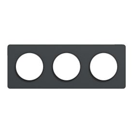 SCHNEIDER Odace Touch Plaque triple anthracite - S540806