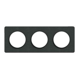SCHNEIDER Odace Touch Plaque triple  Kvadrat ombre avec liseré anthracite - S540806KB