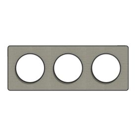 SCHNEIDER Odace Touch Plaque triple  Kvadrat perle avec liseré anthracite - S540806KG