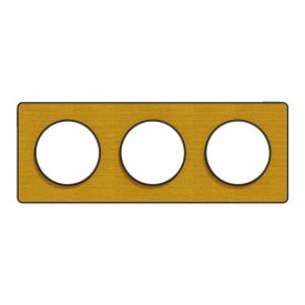 SCHNEIDER Odace Touch Plaque triple  Kvadrat ocre avec liseré anthracite - S540806KY