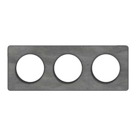 SCHNEIDER Odace Touch Plaque triple  ardoise avec liseré anthracite - S540806V