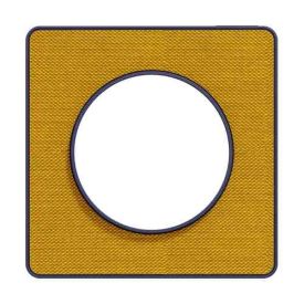 SCHNEIDER Odace Touch Plaque simple Kvadrat ocre avec liseré bleu cobalt - S550802KY
