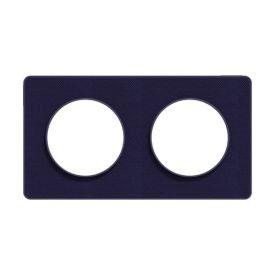 SCHNEIDER Odace Touch Plaque double Kvadrat roi avec liseré bleu cobalt - S550804KC