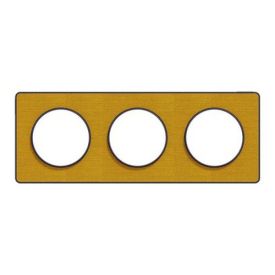 SCHNEIDER Odace Touch Plaque triple Kvadrat ocre avec liseré bleu cobalt - S550806KY