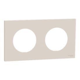 SCHNEIDER Odace Plaque double beige sable - S902704
