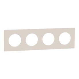 SCHNEIDER Odace Plaque quadruple beige sable - S902708