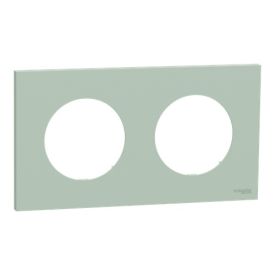 SCHNEIDER Odace Plaque double vert jade - S903704