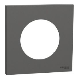 SCHNEIDER Odace Plaque simple gris basalte - S904702