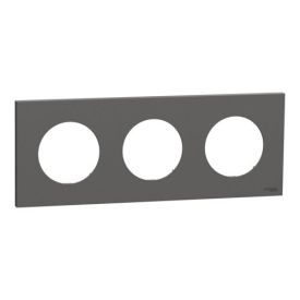 SCHNEIDER Odace Plaque triple gris basalte - S904706