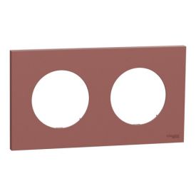 SCHNEIDER Odace Plaque double rose grenat - S905704