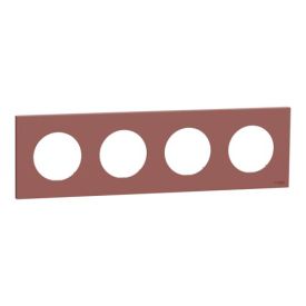 SCHNEIDER Odace Plaque quadruple rose grenat - S905708