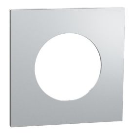 SCHNEIDER Odace Metal Plaque simple aluminium support blanc - S914702