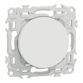 SCHNEIDER Odace Interrupteur va et vient/bouton poussoir blanc craie - S920204