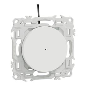 SCHNEIDER Odace Interrupteur va et vient/bouton poussoir à voyant lumineux vert blanc craie - S920263
