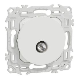 SCHNEIDER Odace Prise TV blanc craie - S920445
