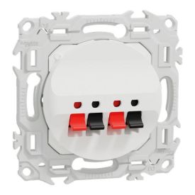 SCHNEIDER Odace Prise haut-parleur blanc craie - S920488