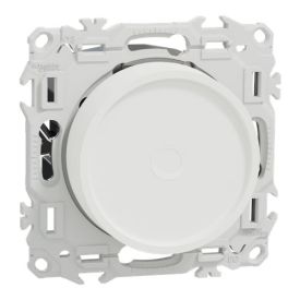 SCHNEIDER Odace Interrupteur variateur rotatif universel 2 ou 3 fils blanc craie - S920519