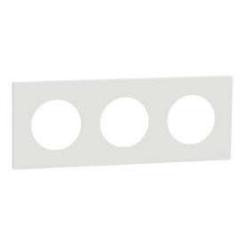 SCHNEIDER Odace Plaque triple blanc craie - S920706