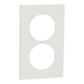 SCHNEIDER Odace Plaque double blanc craie E57 - S920714