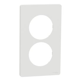 SCHNEIDER Odace Architecte Plaque double blanc craie E57 - S920814