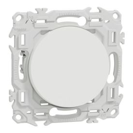 SCHNEIDER Odace Interrupteur va et vient/bouton poussoir avec griffes blanc craie - S925204