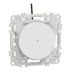 SCHNEIDER Odace Interrupteur va et vient/bouton poussoir à voyant lumineux et griffes blanc craie - S925263