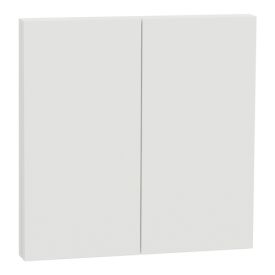 SCHNEIDER Odace Integral Enjoliveur pour double va et vient/bouton poussoir/plaque simple blanc craie - S929222
