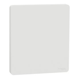 SCHNEIDER Odace Integral Architecte Enjoliveur pour va et vient/bouton poussoir/plaque simple blanc craie - S929223