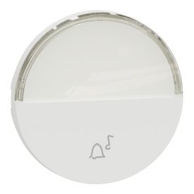SCHNEIDER Odace Enjoliveur bouton poussoir avec porte-étiquette blanc craie - S929245