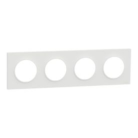 SCHNEIDER Odace Origine Plaque quadruple blanc - S929708