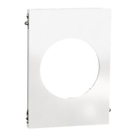 SCHNEIDER Odace Architecte Plaque simple centrale blanc émaillé - S934801