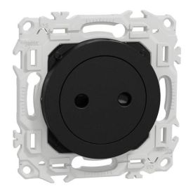 SCHNEIDER Odace Prise de courant 2P affleurante noir onyx - S940033