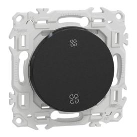 SCHNEIDER Odace Interrupteur/poussoir VMC 10A noir onyx - S940233