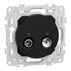 SCHNEIDER Odace Prise TV / FM noir onyx - S940451