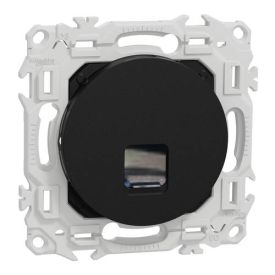 SCHNEIDER Odace Prise RJ45 grade 1 à 2 catégorie 6 UTP noir onyx - S940475