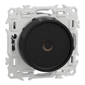 SCHNEIDER Odace Interrupteur variateur rotatif universel 2 ou 3 fils noir onyx - S940519