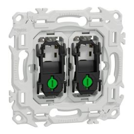 SCHNEIDER Odace Interrupteur double va et vient/bouton poussoir 10A sans enjoliveur - S980214