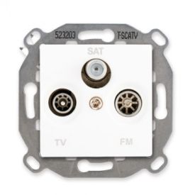 Câble TV/SAT Electraline 25 Mètres Blanc – Couronne 17 VATC, Idéal Pour Prolongateur Et Installations TV