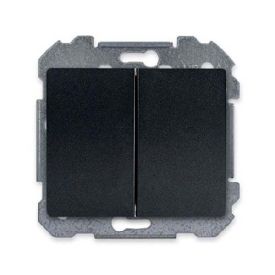 SIEMENS Delta Iris Mécanisme interrupteur va et vient + poussoir - Anthracite